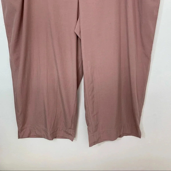 J Jill Wide Leg Crop Pants Woman 26W  Pink Pockets Front Zip Tencel Bamboo NEW - Picture 3 of 11